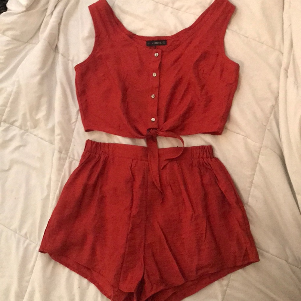 2-piece Zaful shorts and crop top set